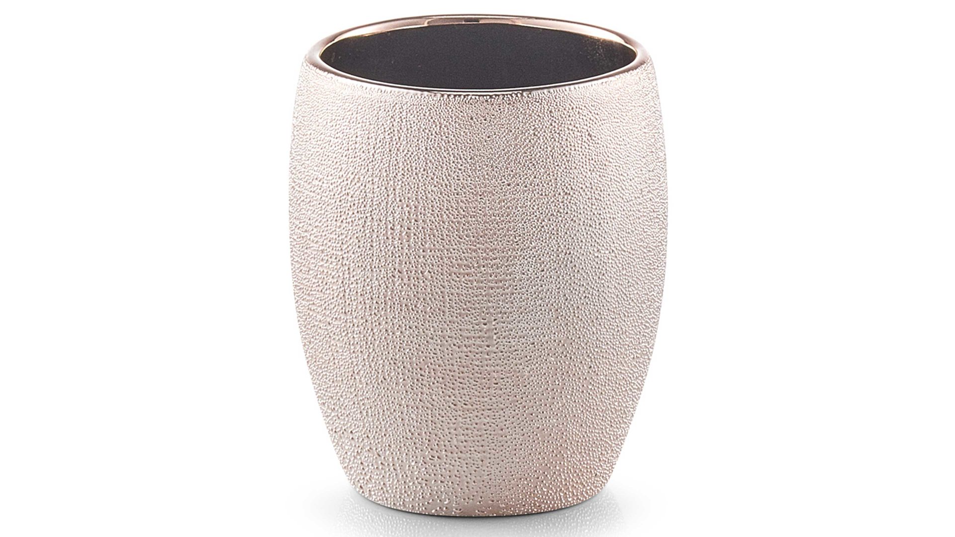 Zahnputzbecher Zeller present aus Steinzeug in Pastell zeller PRESENT Zahnputzbecher Glitter roségoldfarbenes Steinzeug – Durchmesser ca. 8 cm