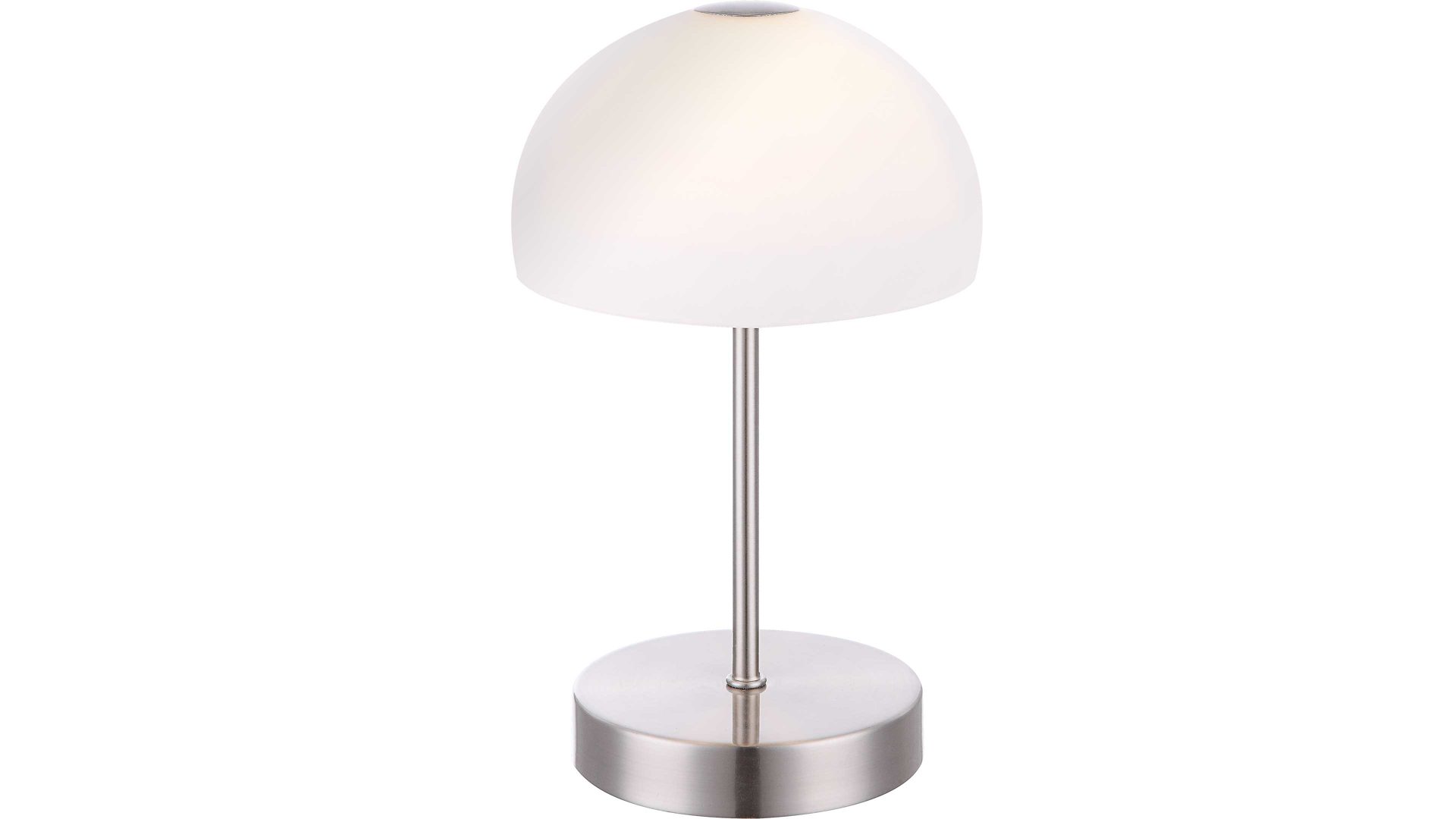 Tischleuchte Globo lighting aus Glas in Weiß GLOBO LED-Tischleuchte Snowflake bzw. LED-Tischlampe Nickel & Opalweiß - Höhe ca. 27 cm