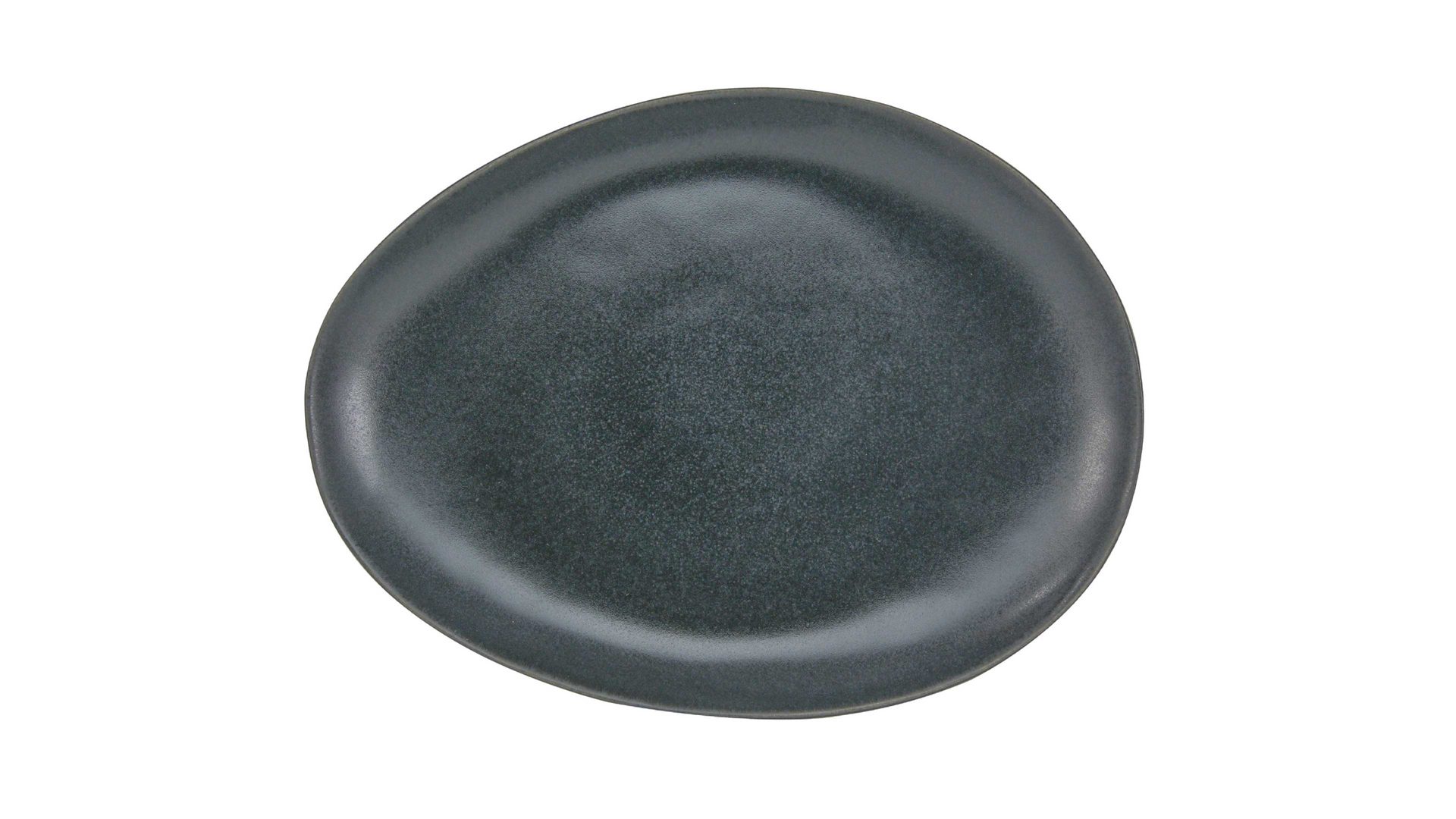 Kuchen- / Frühstücks- / Dessertteller Creatable aus Steinzeug in Schwarz CREATABLE Pietra – Dessertteller schwarzes Steinzeug – ca. 17 x 22 cm