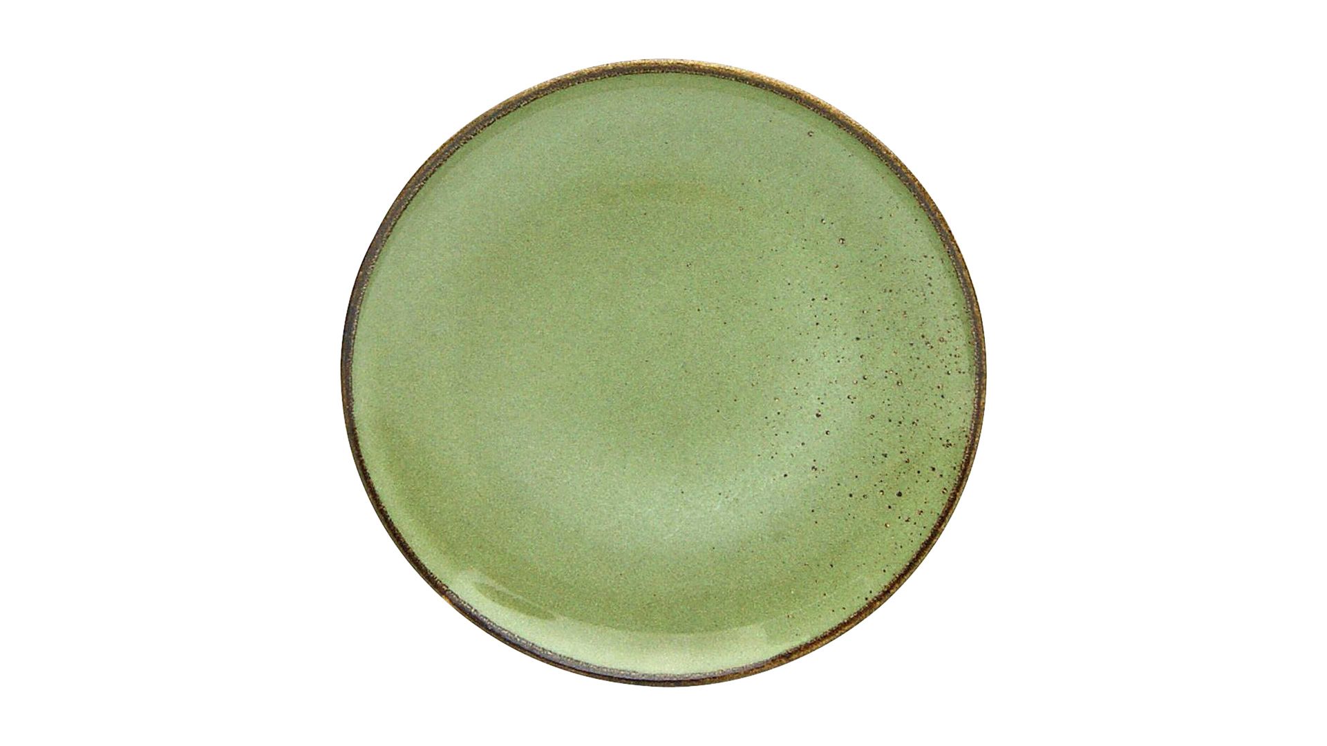 Kuchen- / Frühstücks- / Dessertteller Creatable aus Stein in Grün CREATABLE Nature Collection – Kuchenteller naturgrünes Steinzeug – Durchmesser ca. 21 cm