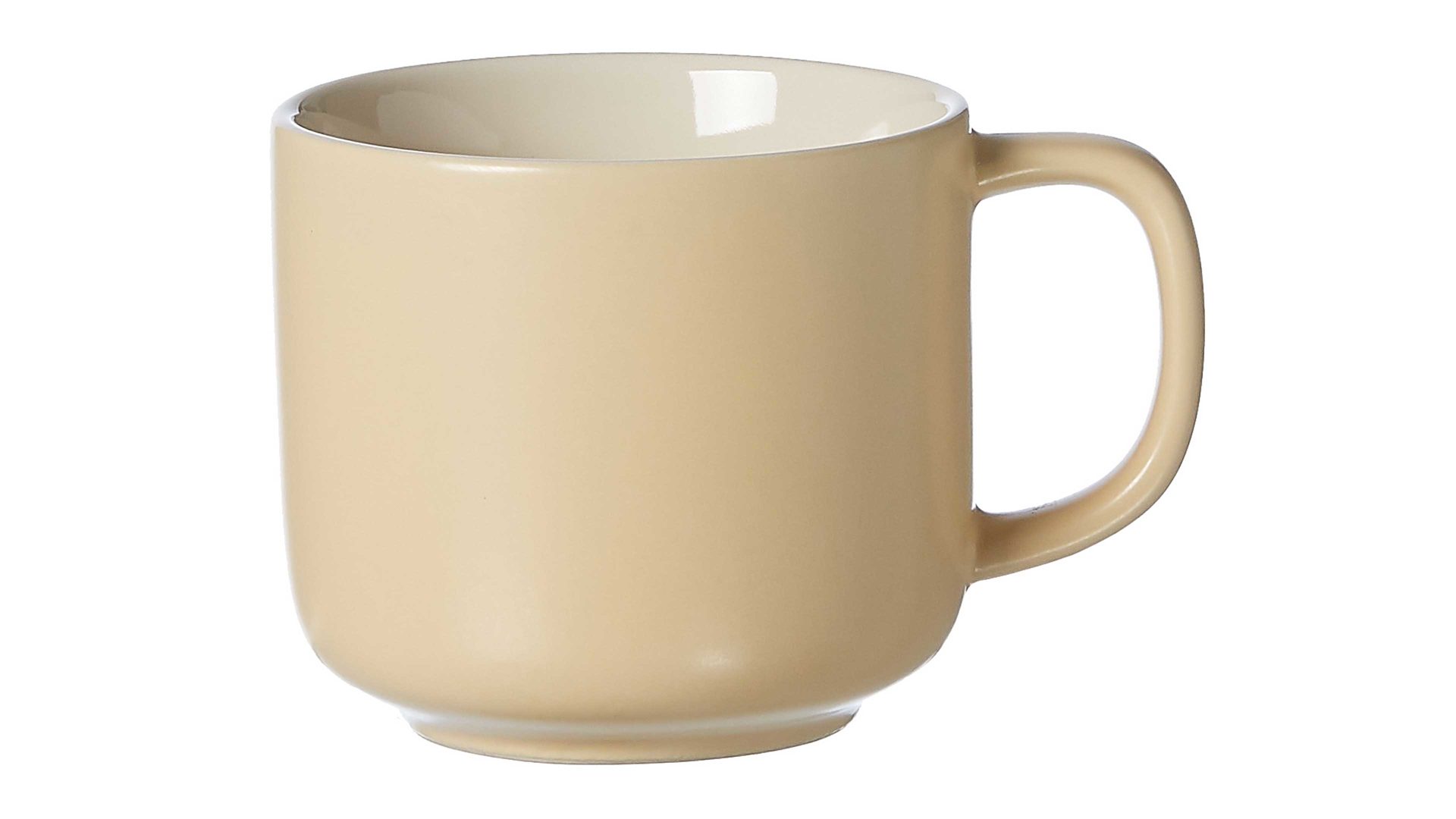Kaffeetasse Interliving BEST BUDDYS! aus Keramik in Gelb Interliving BEST BUDDYS! Kaffeetasse Jasper vanillefarbenes Steinzeug – Füllmenge ca. 240 ml