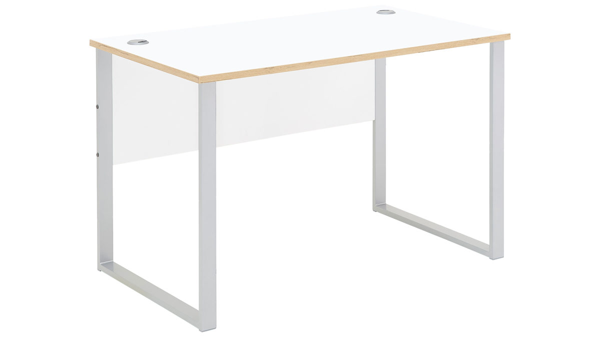 Schreibtisch Innostyle aus Holz in Weiß Büro Serie Memphis - Schreibtisch Weiß & Artisan Eiche - ca. 120 x 73 cm