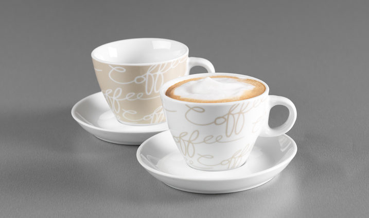 Cappuccinotasse Ritzenhoff & breker aus Porzellan in Beige Cappuccinotassen Cornello Creme Porzellan in Weiß- & Grautönen - ca. 180 ml Fassungsvermögen