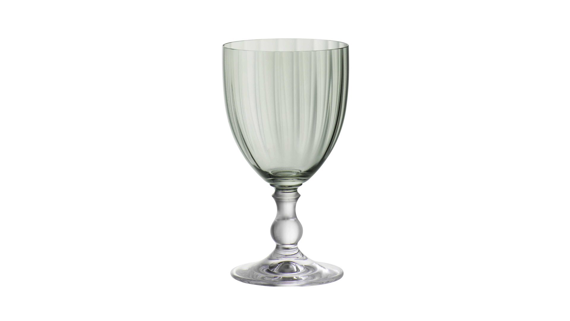 Weißweinglas Bohemia cristal aus Glas in Grün BOHEMIA Cristal Weißweinglas Georgia rauchgrünes Kristallglas - ca. 240 ml
