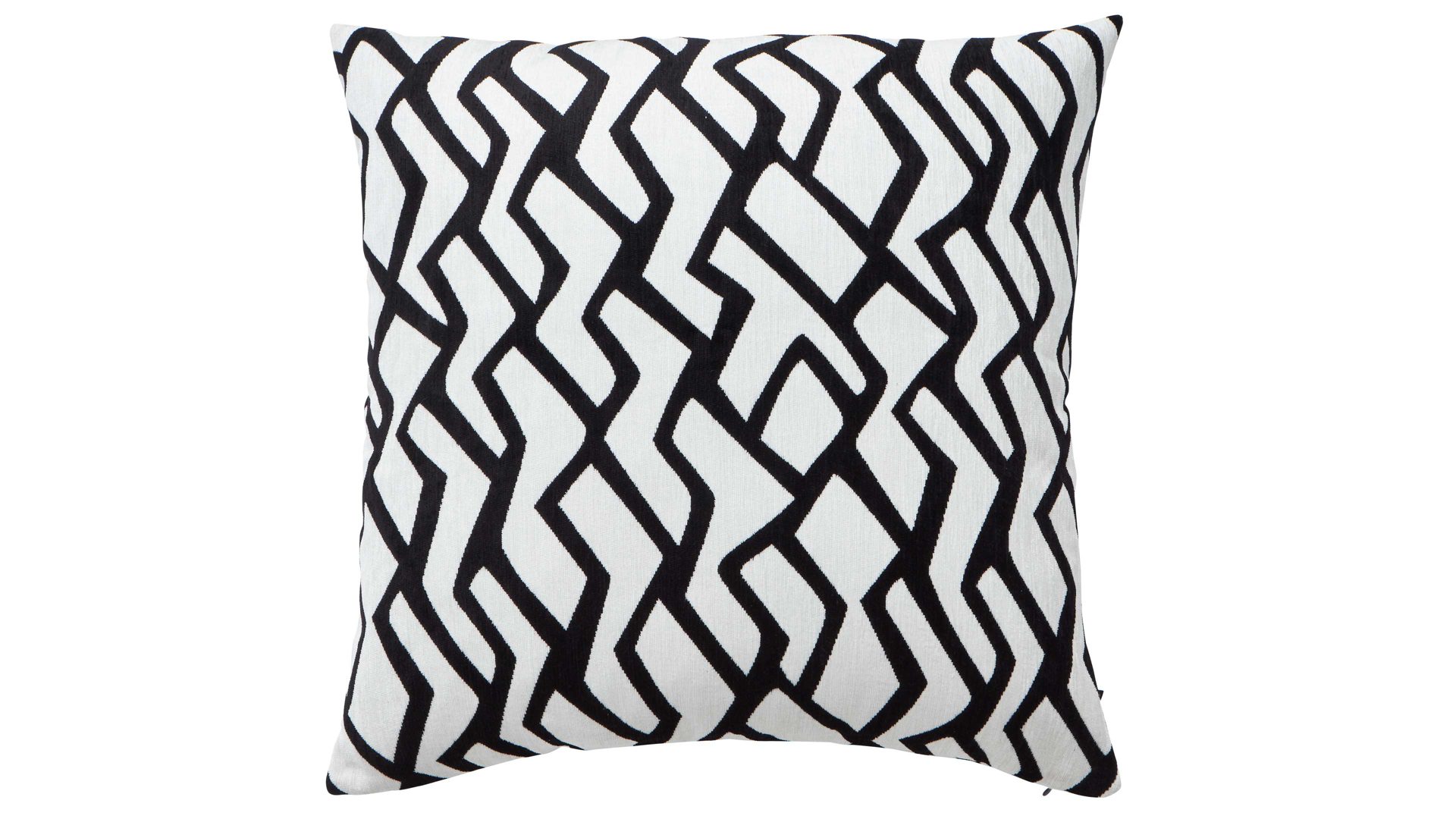 Kissenbezug /-hülle Interliving aus Stoff in Schwarz Interliving Kissenhülle Serie 9106 Schwarz & Weiß - ca. 60 x 60 cm