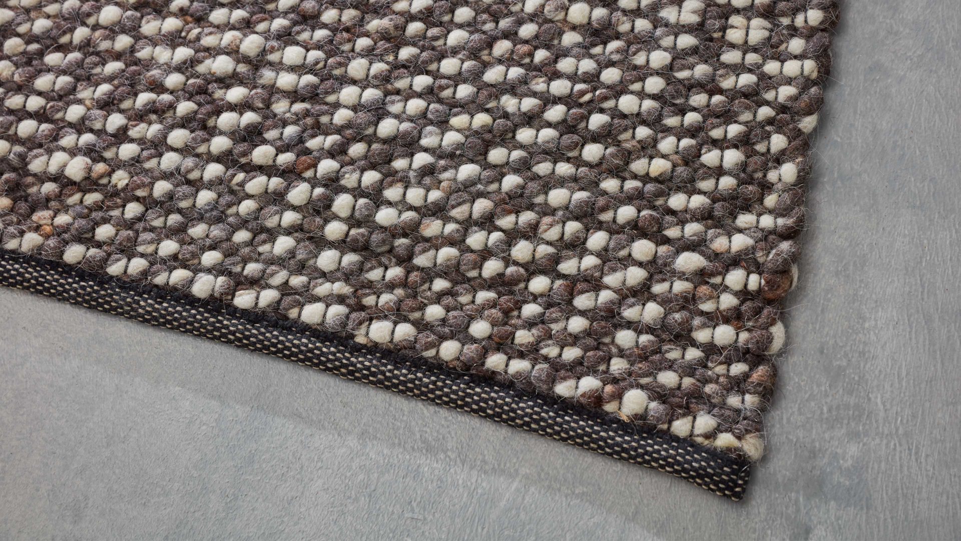 Handwebteppich Interliving aus Naturfaser in Braun Interliving Teppich Serie B-8001 perlfarbene Schurwolle – ca. 250 x 290 cm