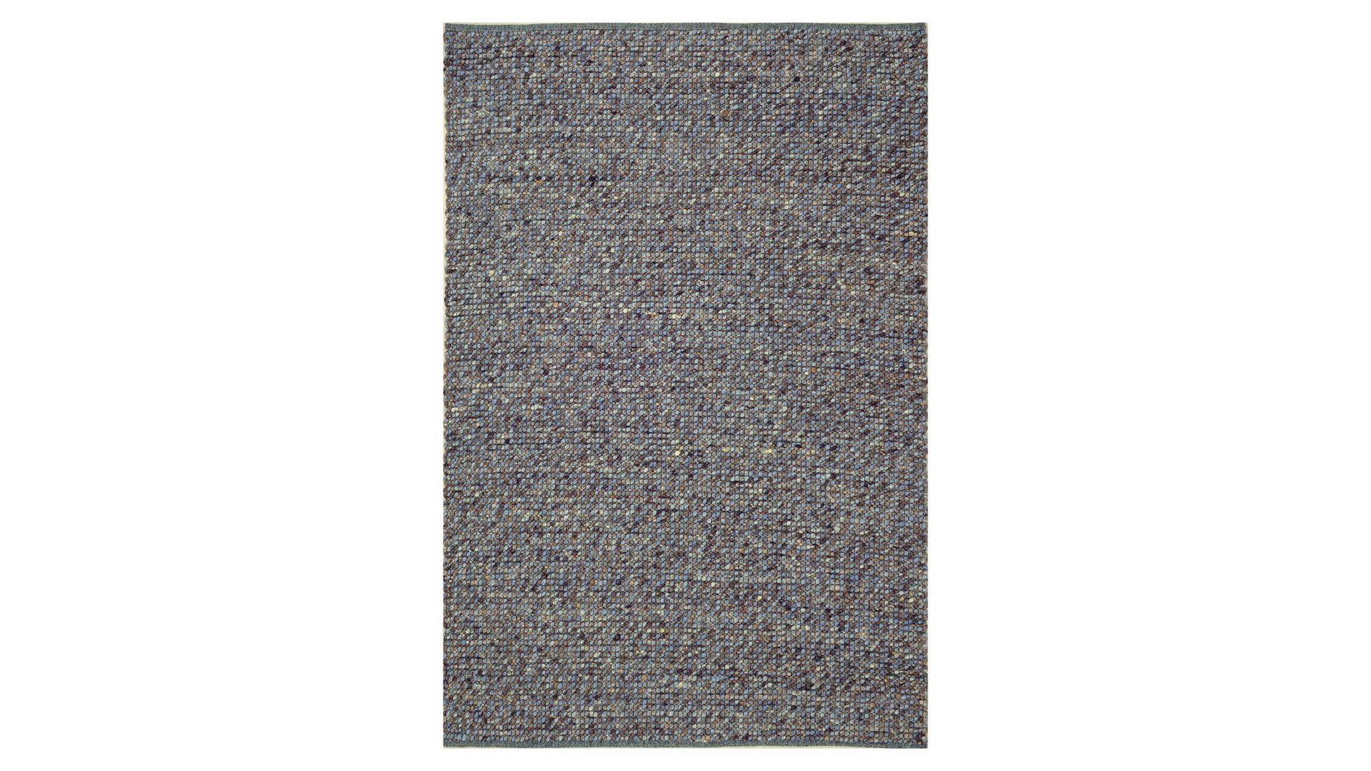 Handwebteppich Interliving aus Naturfaser in Dunkelblau Interliving Teppich Serie B-8001 Ocean – ca. 90 x 170 cm