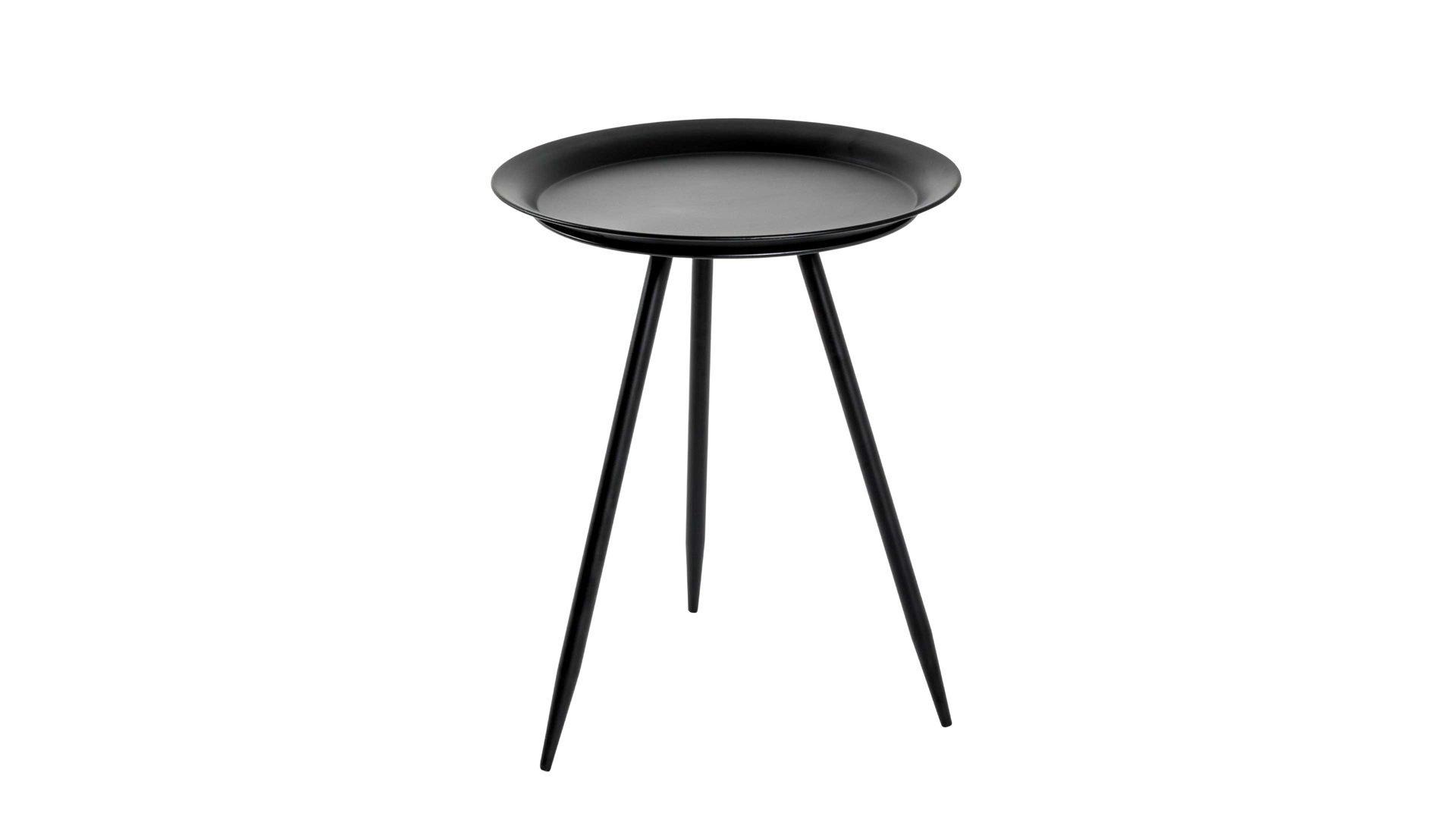 Beistelltisch Haku aus Metall in Schwarz Beistelltisch Höhe ca. 39 cm - Schwarz