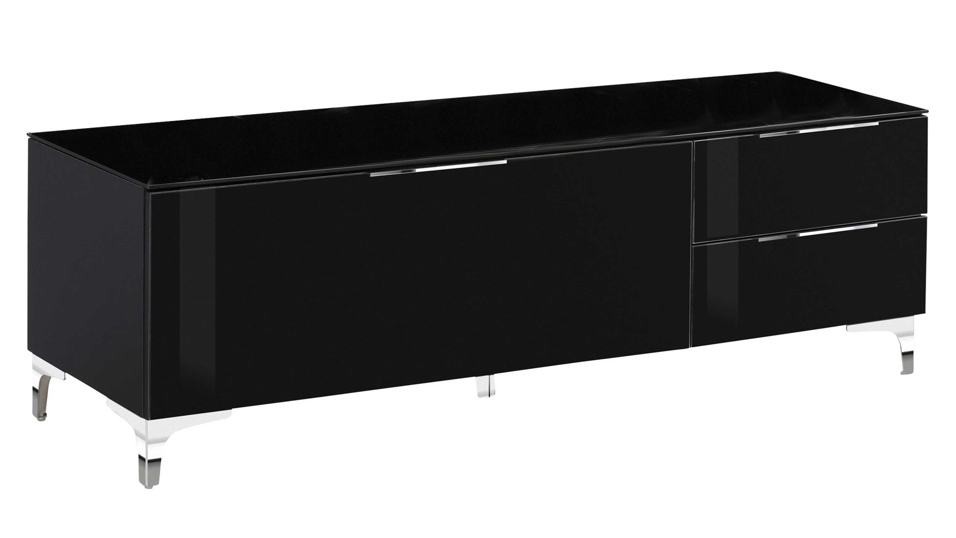 Lowboard Maja möbel aus Holz in Schwarz MAJA MÖBEL Medien-Lowboard Shino Schwarz – Breite ca. 135 cm