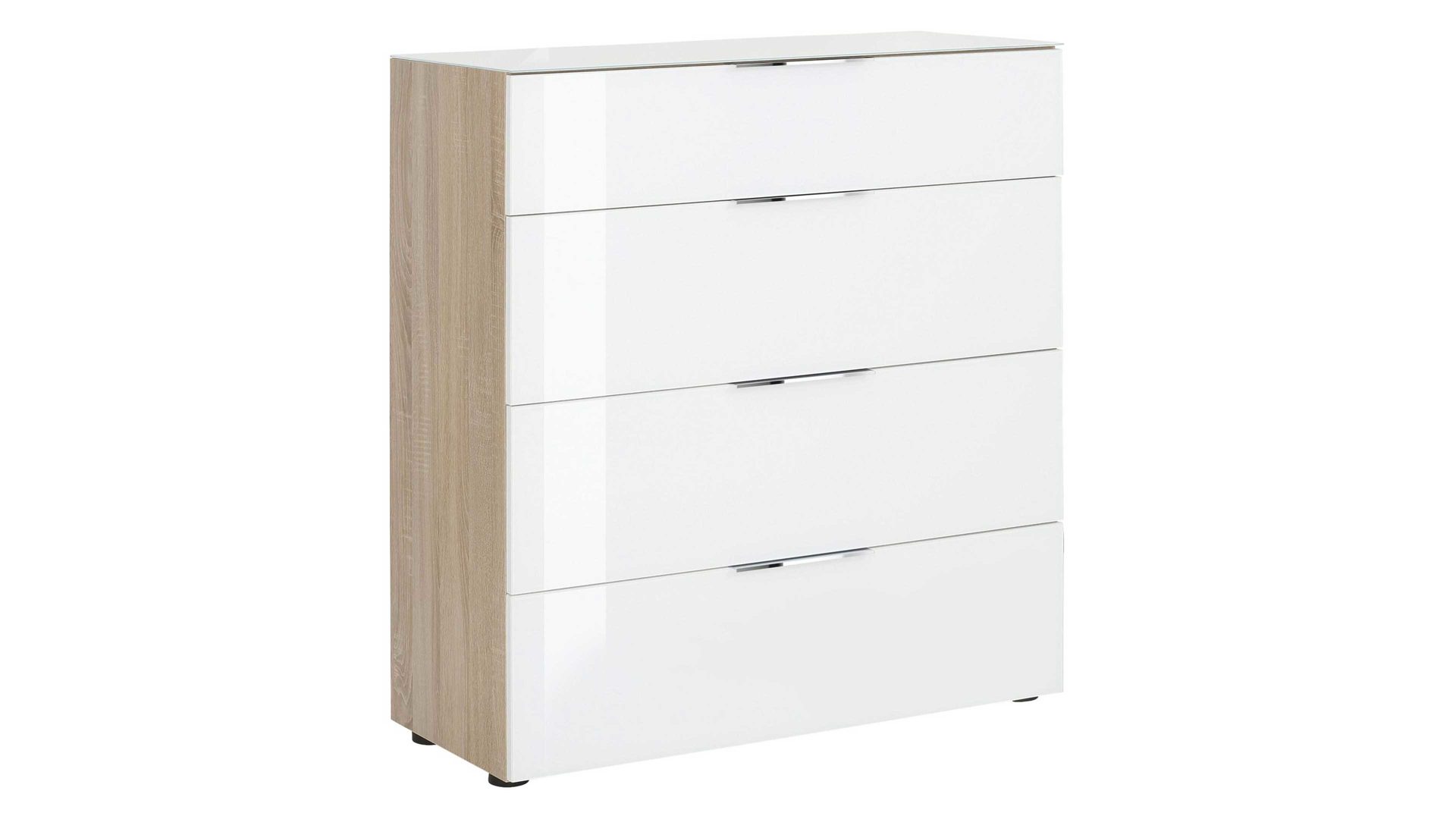 Schubladenkommode Maja möbel aus Holz in Holzfarben MAJA MÖBEL Schubladenkommode Trend Sonoma Eiche & Weiß – vier Schubladen, Breite ca. 90 cm