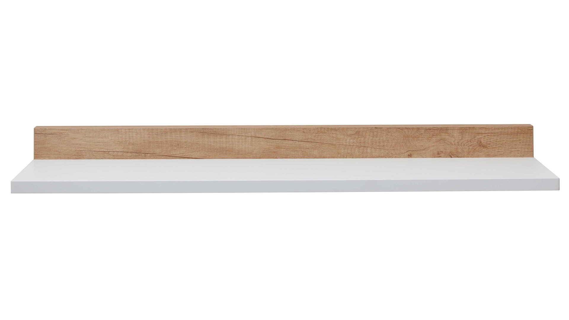 Wandregal Paidi aus Holz in Weiß PAIDI Jugendzimmerprogramm Oscar - Wandregal Kreideweiß & Nebraska Eiche – Länge ca. 95 cm