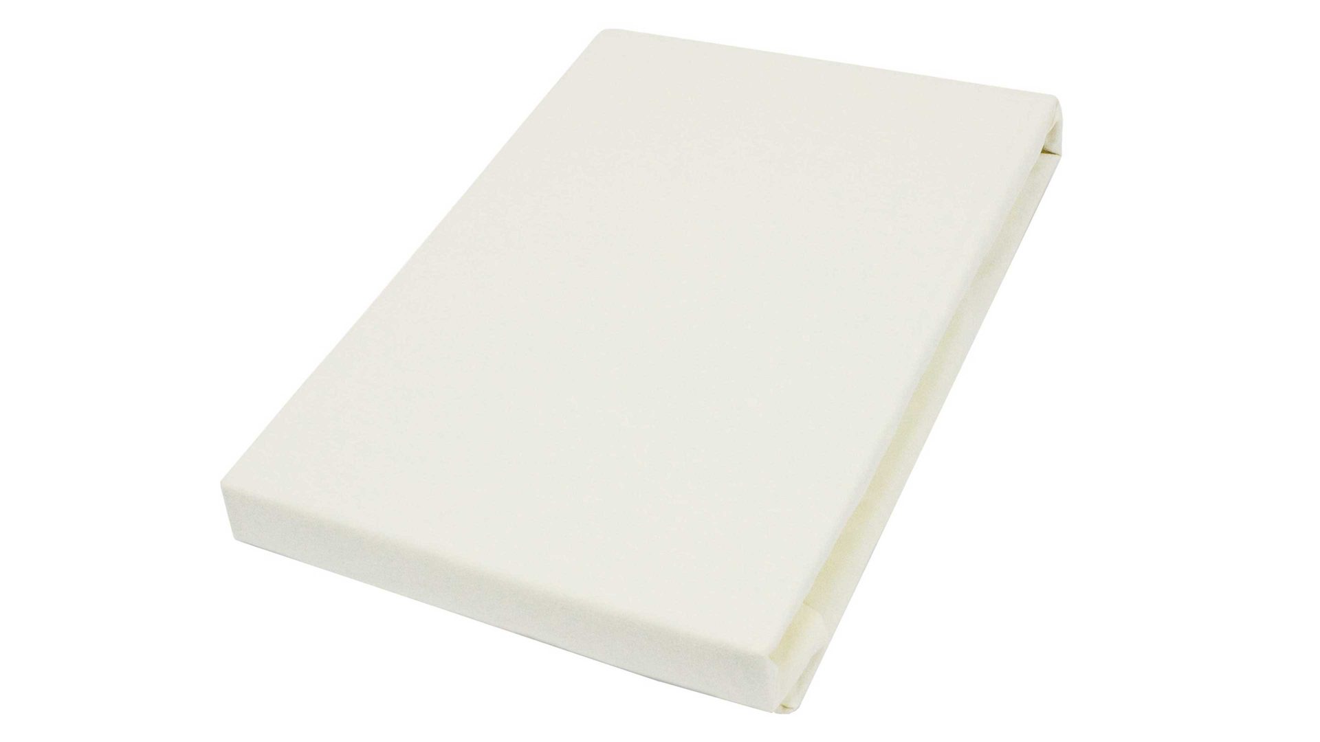 Spannbettlaken SO!WONDERFUL aus Stoff in Beige SO!WONDERFUL Jersey Spannbettlaken ecrufarbene Baumwolle - ca. 150 x 200 cm