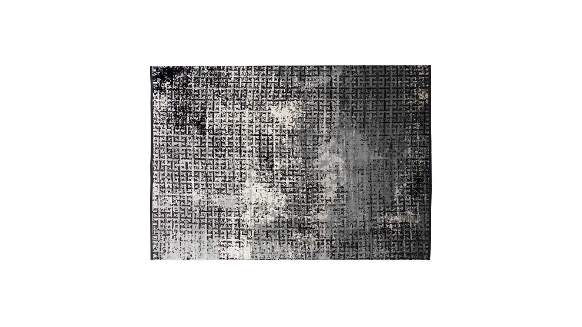 Handwebteppich Interliving aus Mischgewebe in Schwarz Interliving Teppich Serie L-8620 Mischgewebe - ca. 67 x 130 cm