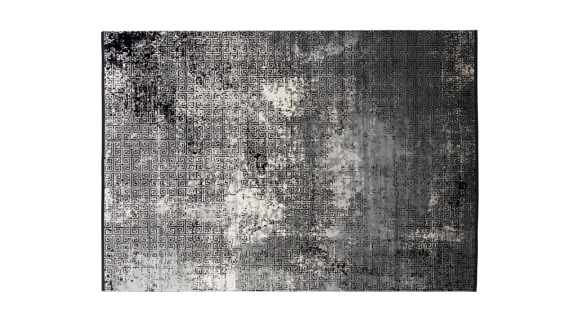 Handwebteppich Interliving aus Mischgewebe in Schwarz Interliving Teppich Serie L-8620 Mischgewebe - ca. 160 x 230 cm