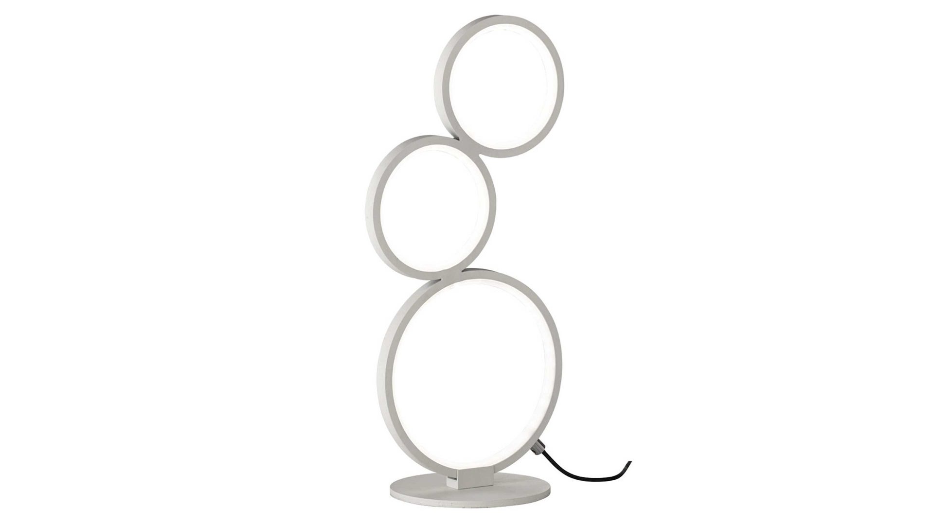 Tischleuchte Trio leuchten aus Metall in Weiß TRIO Tischlampe Rondo mattweißes Metall – Höhe ca. 45 cm