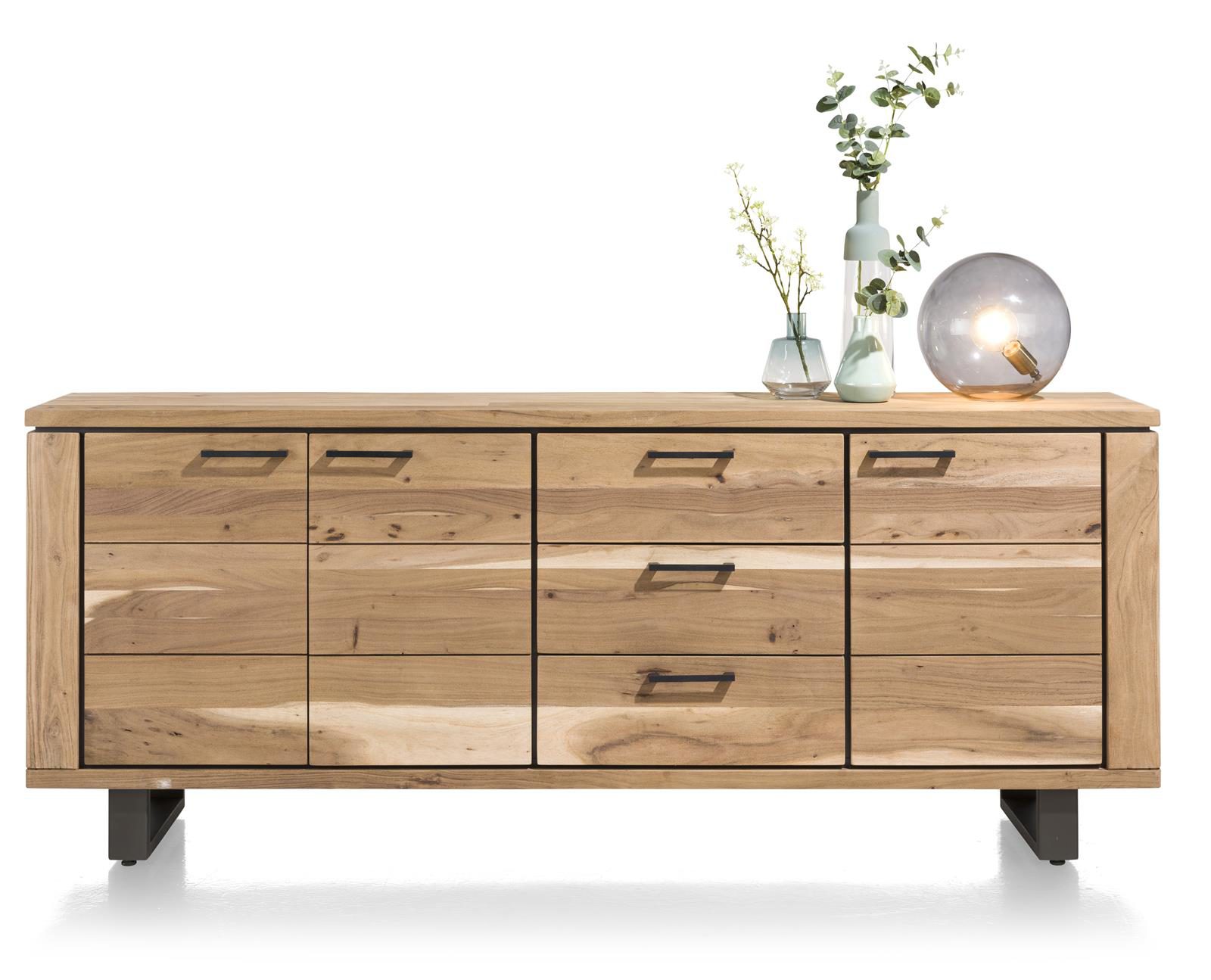 Sideboard Henders & Hazel aus Holz MDF in Braun Sideboard bzw. Wohnzimmerschrank Kikarholz unbehandelt braun