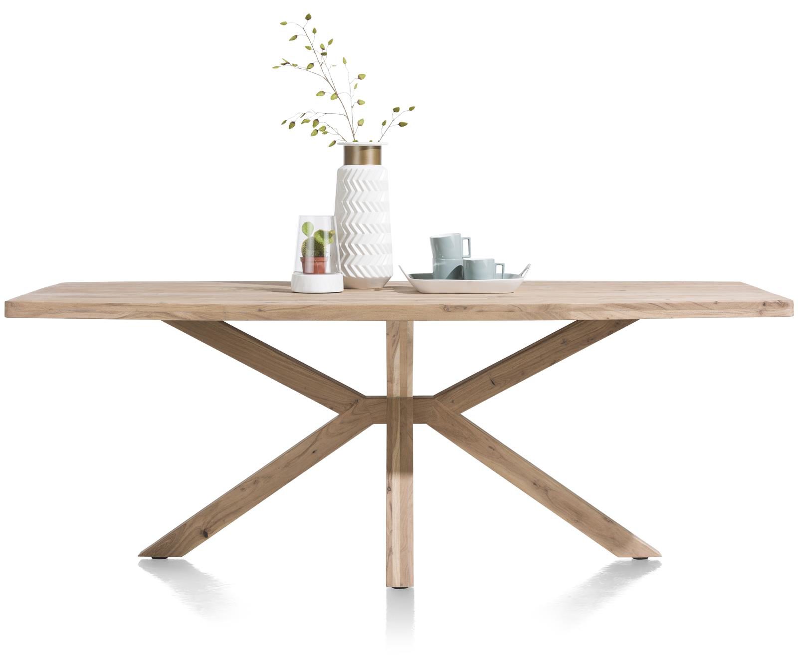Tisch Henders & Hazel aus Holz MDF in Braun Holzfarben Tisch bzw. Esszimmertisch Kikarholz unbehandelt braun - ca. 180 x 100 cm