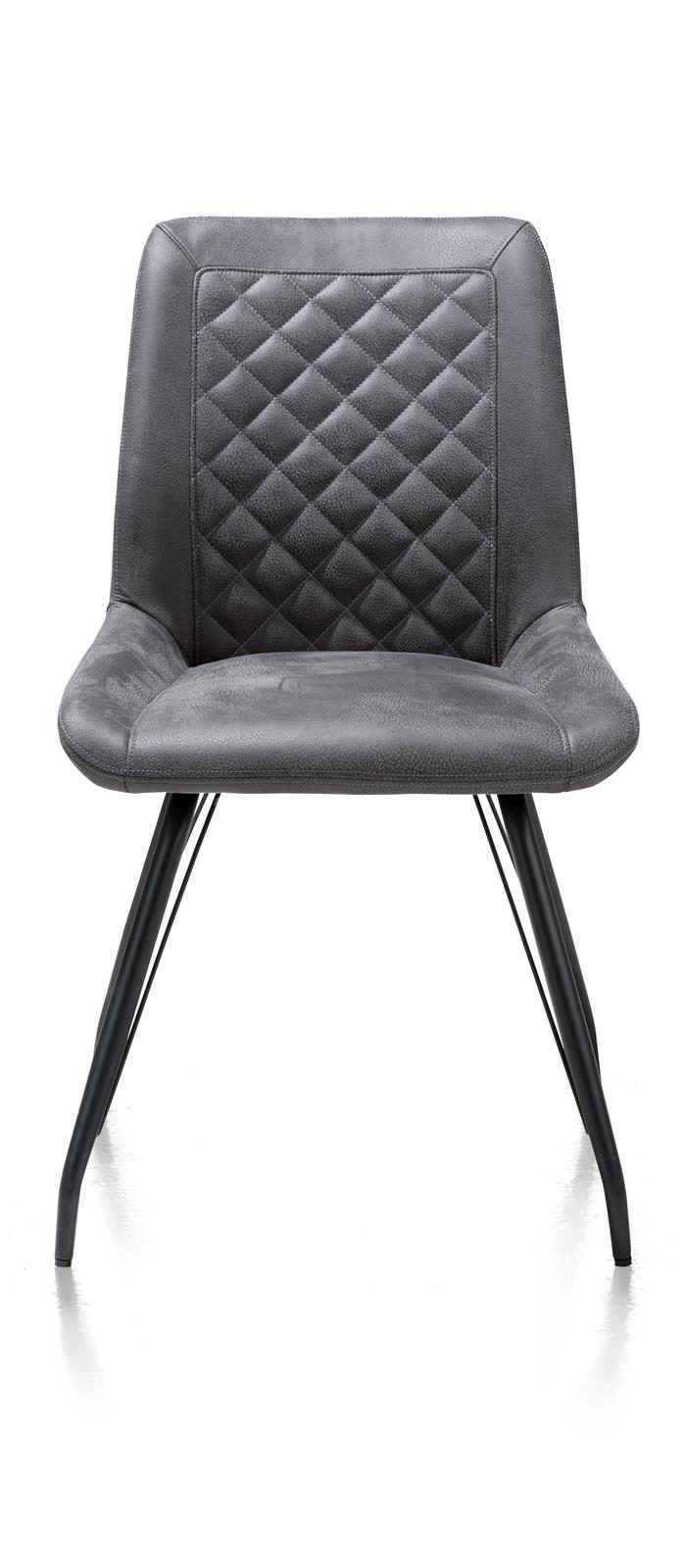 Stuhl Henders & Hazel aus Metall Mikrofaser in Schwarz Stuhl bzw. Esszimmerstuhl Rocky Schwarz