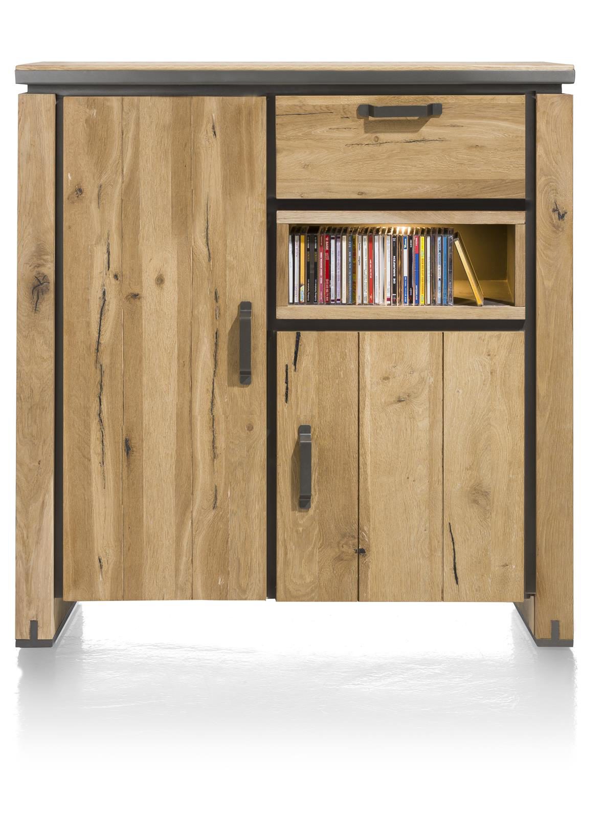 Highboard Henders & Hazel aus Holz MDF Metall in Braun Anthrazit Highboard bzw. Wohnzimmerschrank Eiche Railway MDF braun