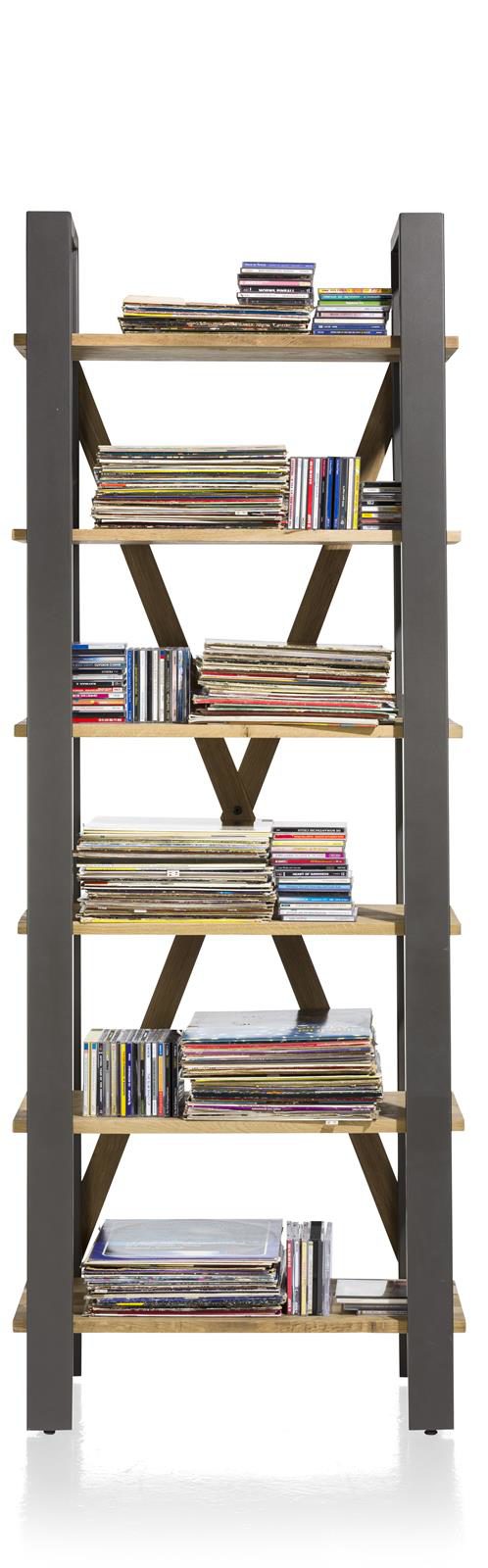 Regal Henders & Hazel aus Holz MDF Metall Furnier in Braun Anthrazit Eiche Hell Bücherregal bzw. Regal Eiche Railway MDF braun