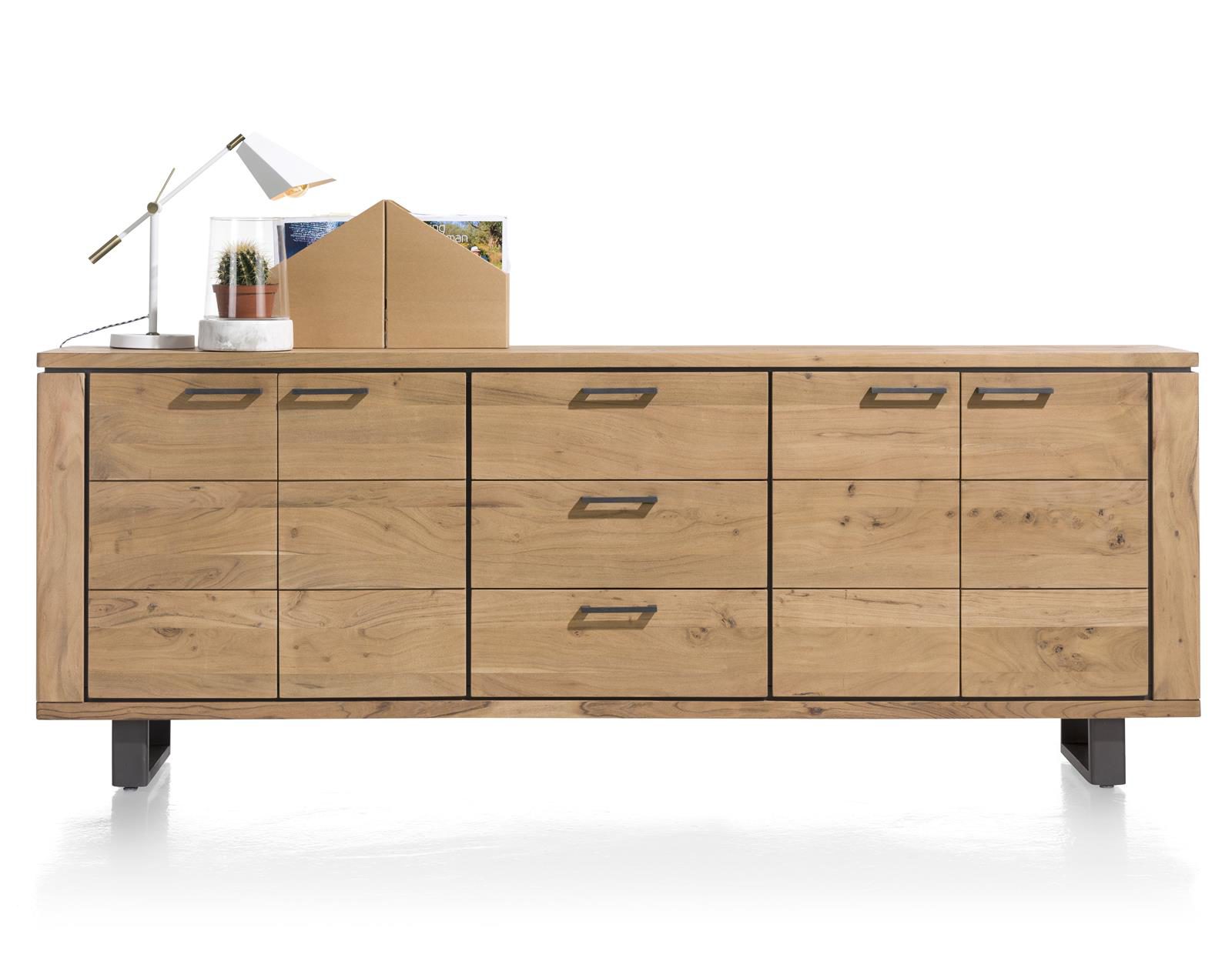 Sideboard Henders & Hazel aus Holz MDF Metall in Braun Holzfarben Sideboard bzw. Wohnzimmerschrank Kikarholz unbehandelt braun