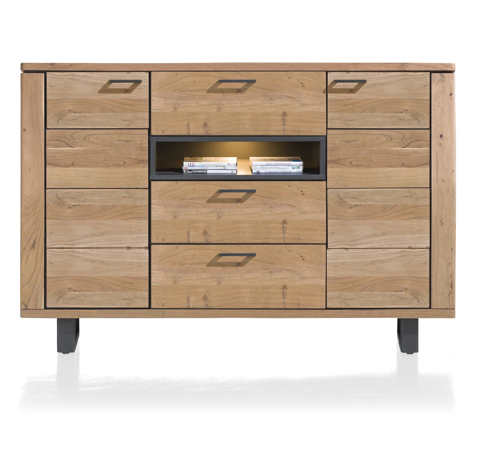 Schrank Henders & Hazel aus Holz MDF Metall in Braun Holzfarben Schrank bzw. Highboard Kikarholz unbehandelt braun