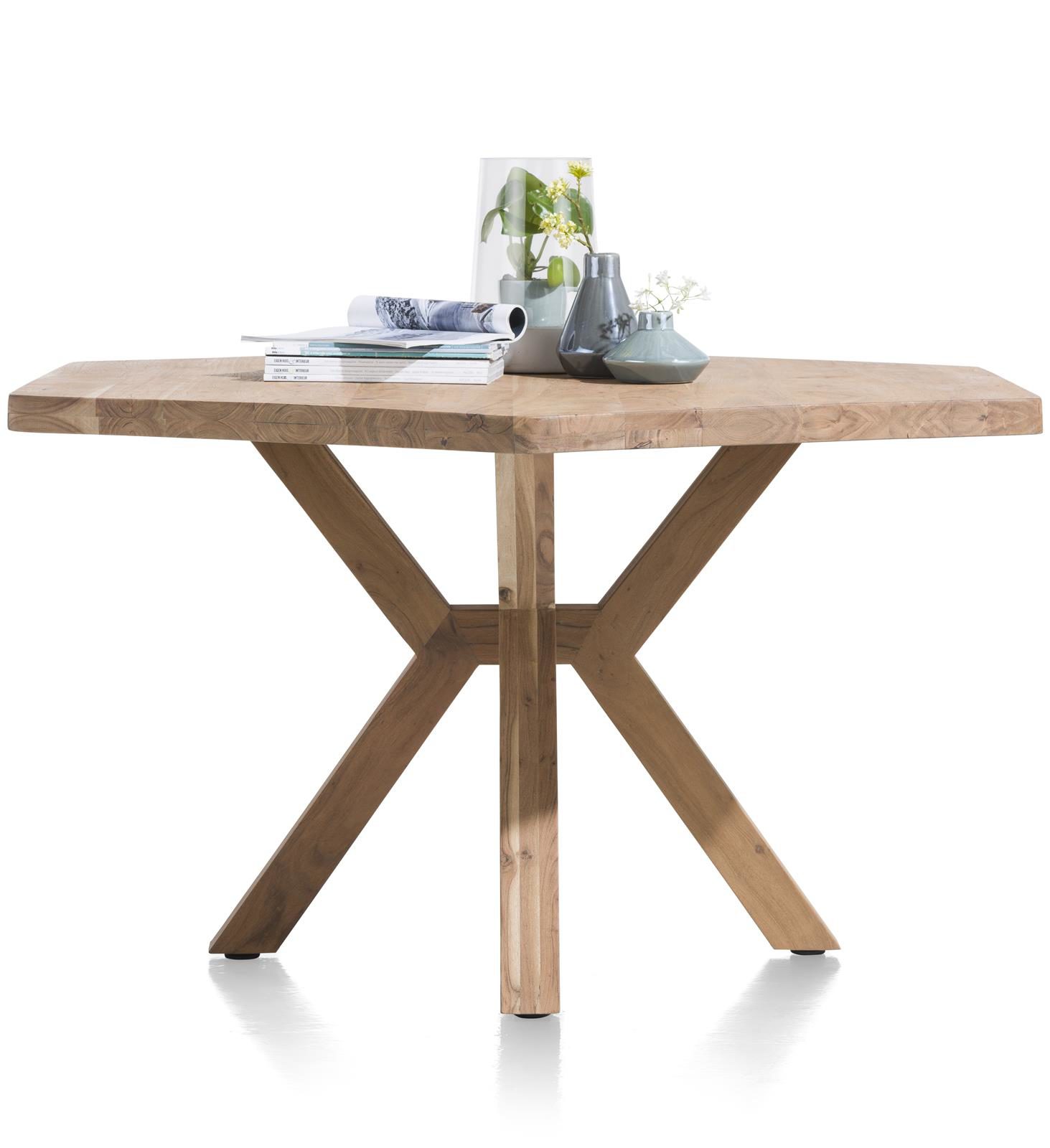 Tisch Henders & Hazel aus Holz MDF in Braun Holzfarben Tisch bzw. Esszimmertisch Kikarholz unbehandelt braun - ca. 150 x 130 cm