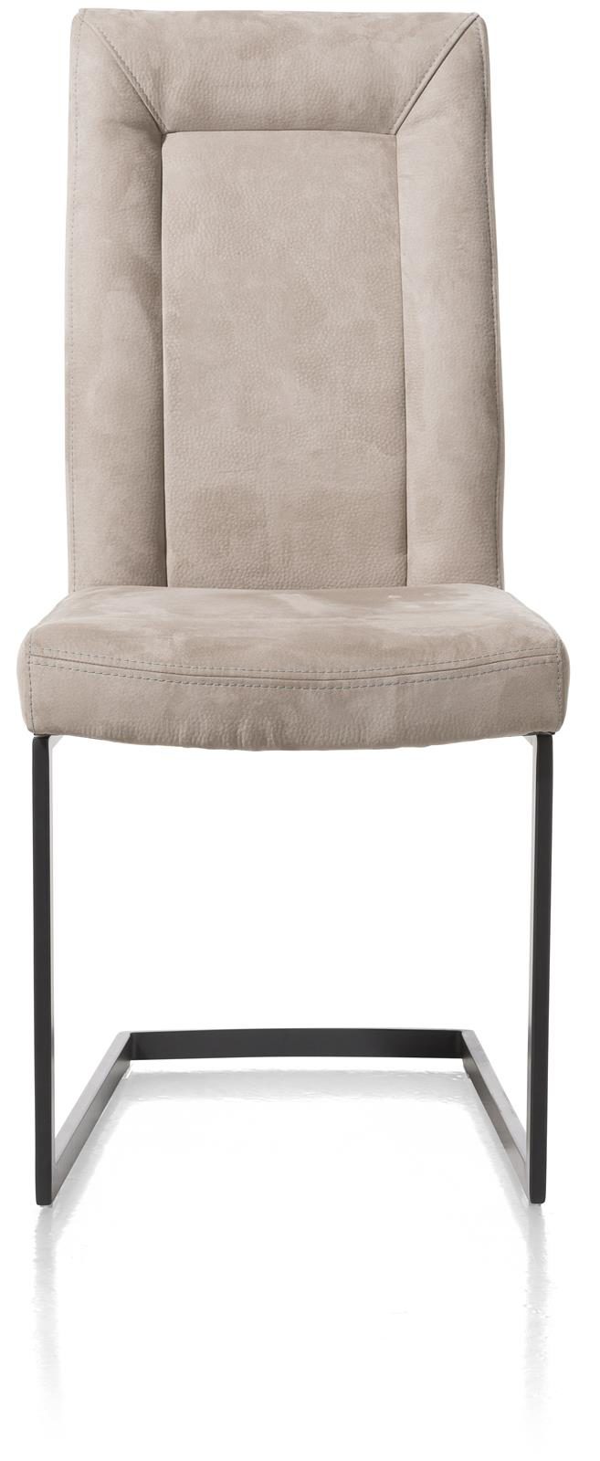 Schwingstuhl Henders & Hazel aus Metall Mikrofaser Mischgewebe in Beige Schwingstuhl bzw. Esszimmerstuhl Microfaser Stoff Nubucco leber