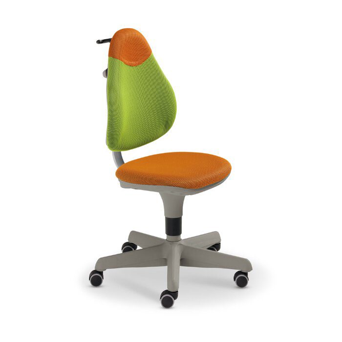 Drehstuhl Paidi aus Stoff in Grün Orange Grau PAIDI Schreibtischstuhl Pepe als Kinder-Drehstuhl  3D-Netz Orange Grün-Orange