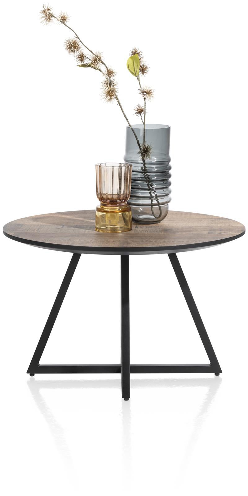 Beistelltisch Henders & Hazel aus Metall in Braun Schwarz Beistelltisch 60 x 50 cm  bzw. Wohnzimmertisch Primo Laminato Melamin, Driftwood