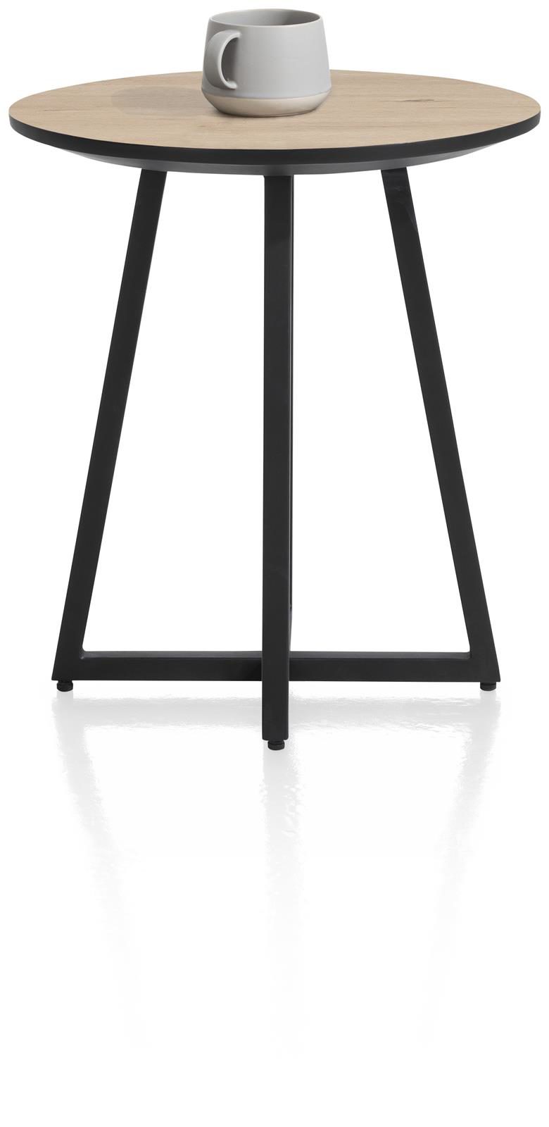 Beistelltisch Henders & Hazel aus Metall in Natur Schwarz Beistelltisch 40 x 35 cm bzw. Wohnzimmertisch Primo Laminato Melamin, Natural