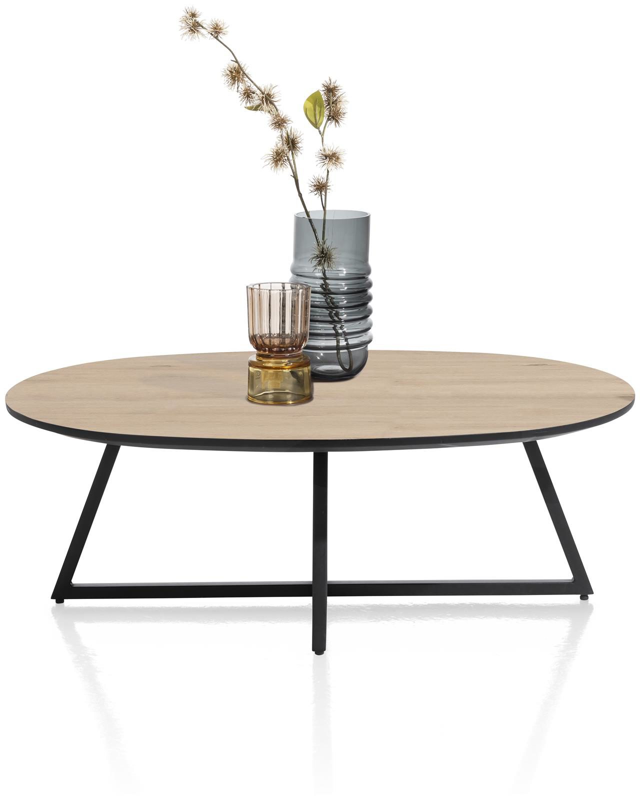 Couchtisch Henders & Hazel aus Metall in Natur Schwarz Couchtisch 90 x 60 cm bzw. Wohnzimmertisch Primo Laminato Melamin, Natural
