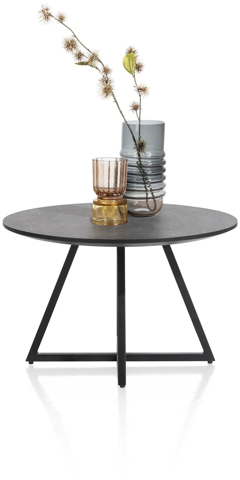 Beistelltisch Henders & Hazel aus Metall in Anthrazit Schwarz Beistelltisch 60 x 50 cm  bzw. Wohnzimmertisch Primo Laminato Melamin, Anthrazit
