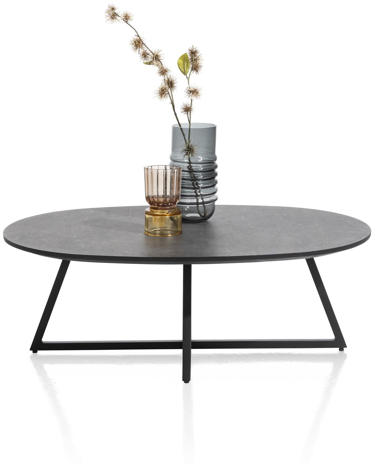 Couchtisch Henders & Hazel aus Metall in Anthrazit Schwarz Couchtisch 90 x 60 cm bzw. Wohnzimmertisch Primo Laminato Melamin, Anthrazit