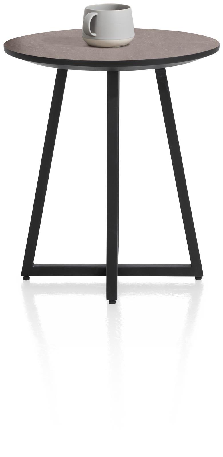 Beistelltisch Henders & Hazel aus Metall in Rost Schwarz Beistelltisch 40 x 35 cm bzw. Wohnzimmertisch Primo Laminato Melamin, Rost