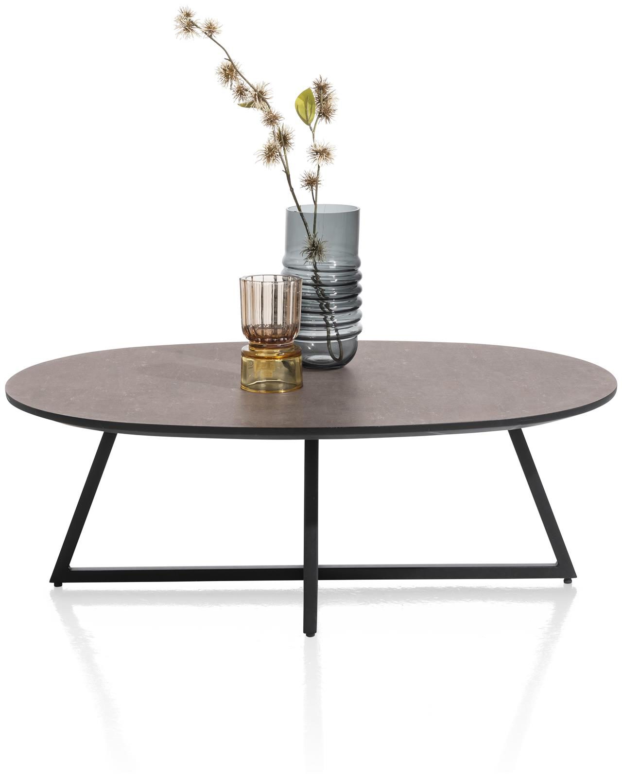 Couchtisch Henders & Hazel aus Metall in Rost Schwarz Couchtisch 90 x 60 cm bzw. Wohnzimmertisch Primo Laminato Melamin, Rost