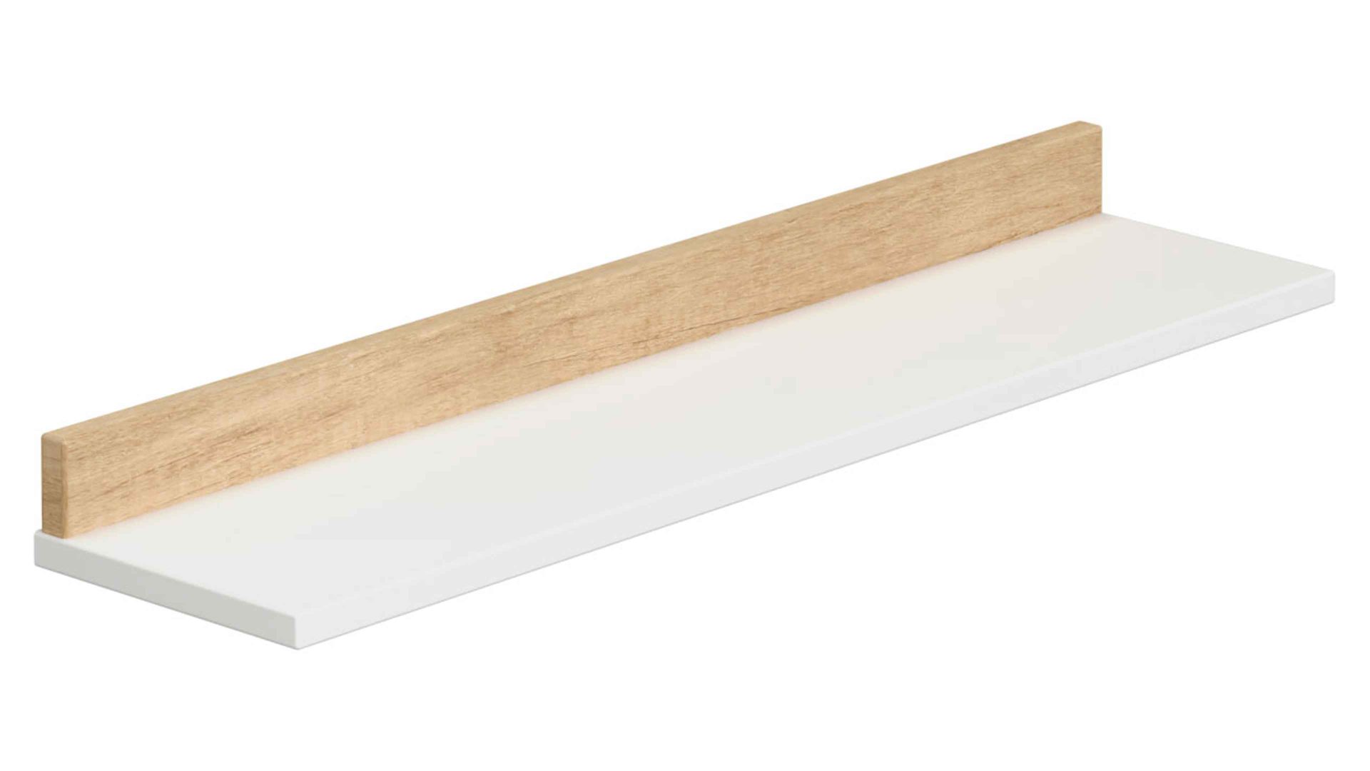 Regal Paidi aus Holz in Holzfarben PAIDI Kira – Wandregal Eiche Nebraska & Kreideweiß - Länge ca. 95 cm