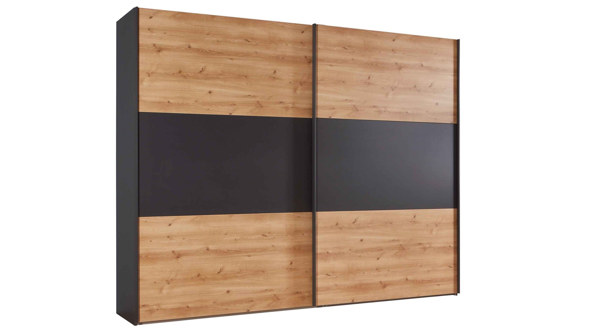 Kleiderschrank Wiemann | oeseder aus Holz in Holzfarben WIEMANN Schwebetürenschrank Korfu Bianco Eiche & Graphit - zwei Türen, Breite ca. 300 cm
