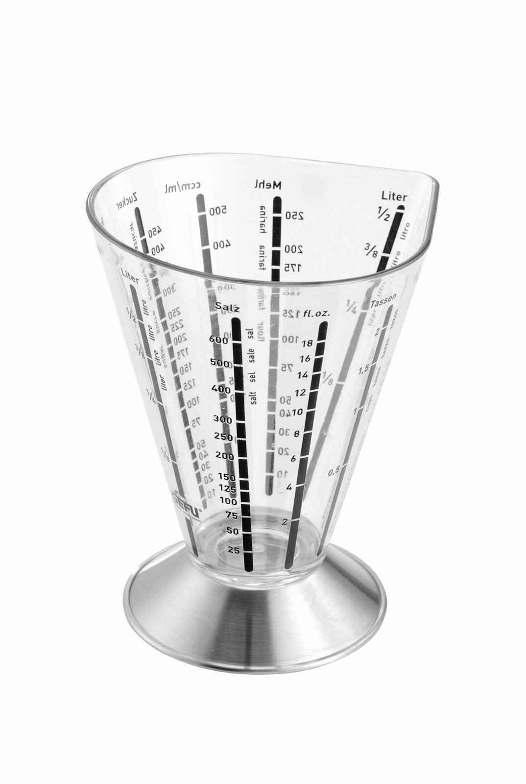 Küchenhelfer Gefu aus Kunststoff in Transparent GEFU Messbecher 500 ml hochwertiger Edelstahl, Kunststoff