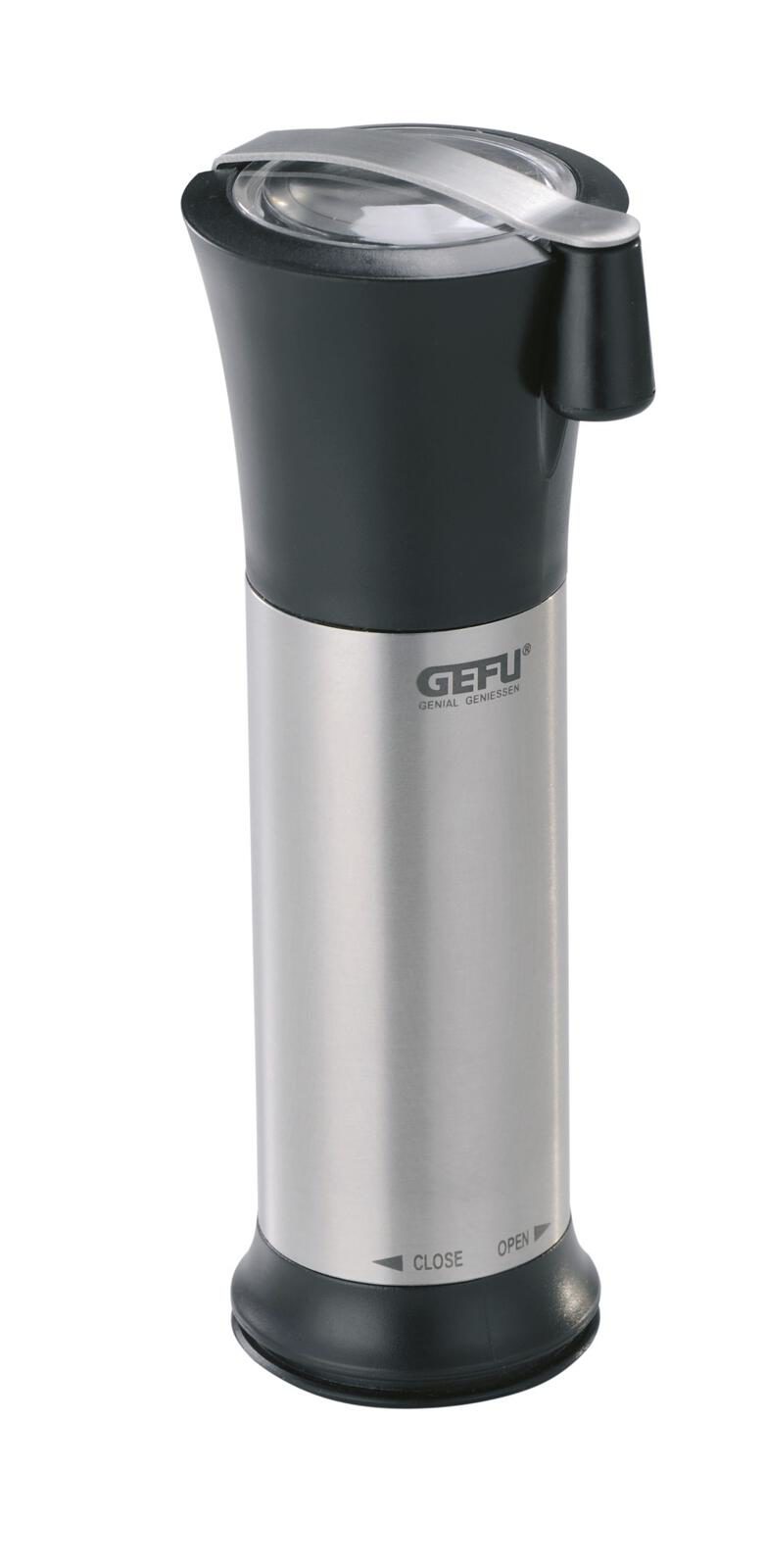 Küchenhelfer Gefu aus Kunststoff in Silber Schwarz GEFU Muskatmühle aus hochwertigem Edelstahl & Kunststoff