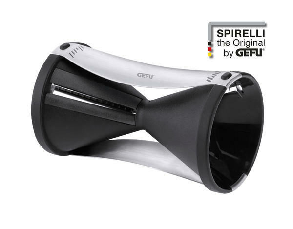 Küchenhelfer Gefu aus Kunststoff in Silber Schwarz GEFU Spiralschneider SPIRELLI® inkl. Reinigungsbürste - aus hochwertigem Edelstahl, Kunststoff & japanischen Klingenstahl