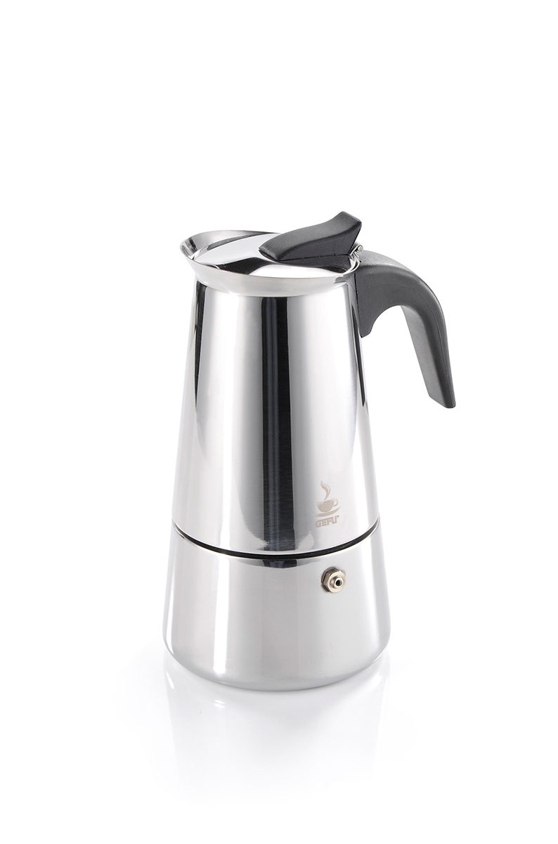 Küchenhelfer Gefu® aus Kunststoff in Edelstahl GEFU® Emilio Espressokocher Hochwertiger Edelstahl