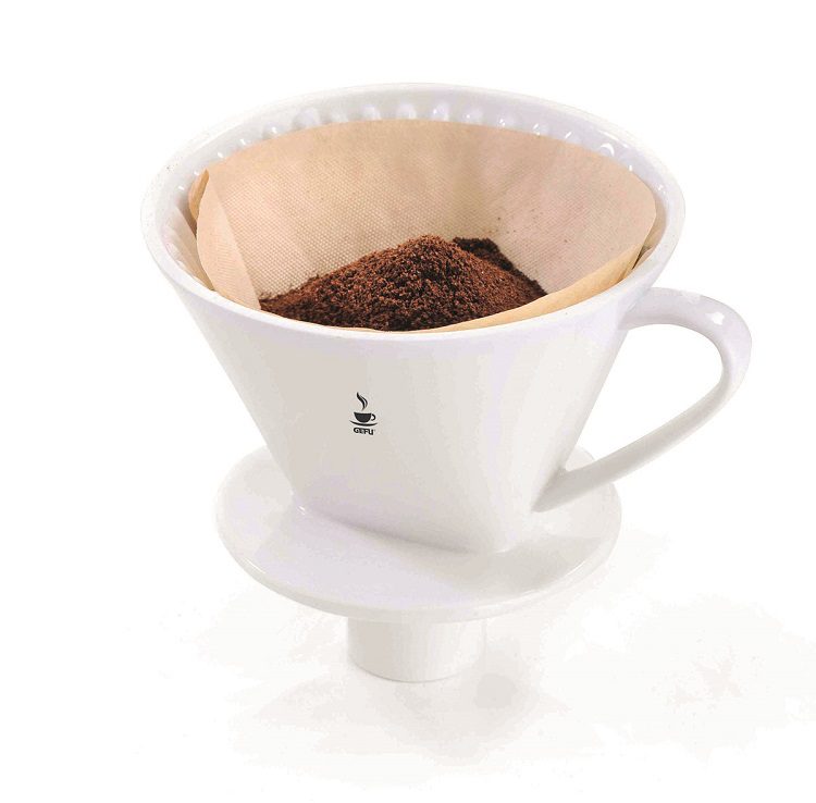 Küchenhelfer Gefu aus Porzellan in Weiß GEFU Porzellan-Kaffee-Filter Gr. 4 - aus hochwertigem Porzellan