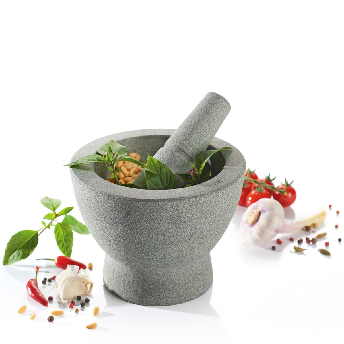Küchenhelfer Gefu® in Grau GEFU® Crunchy Granitmörser 17 cm Granit