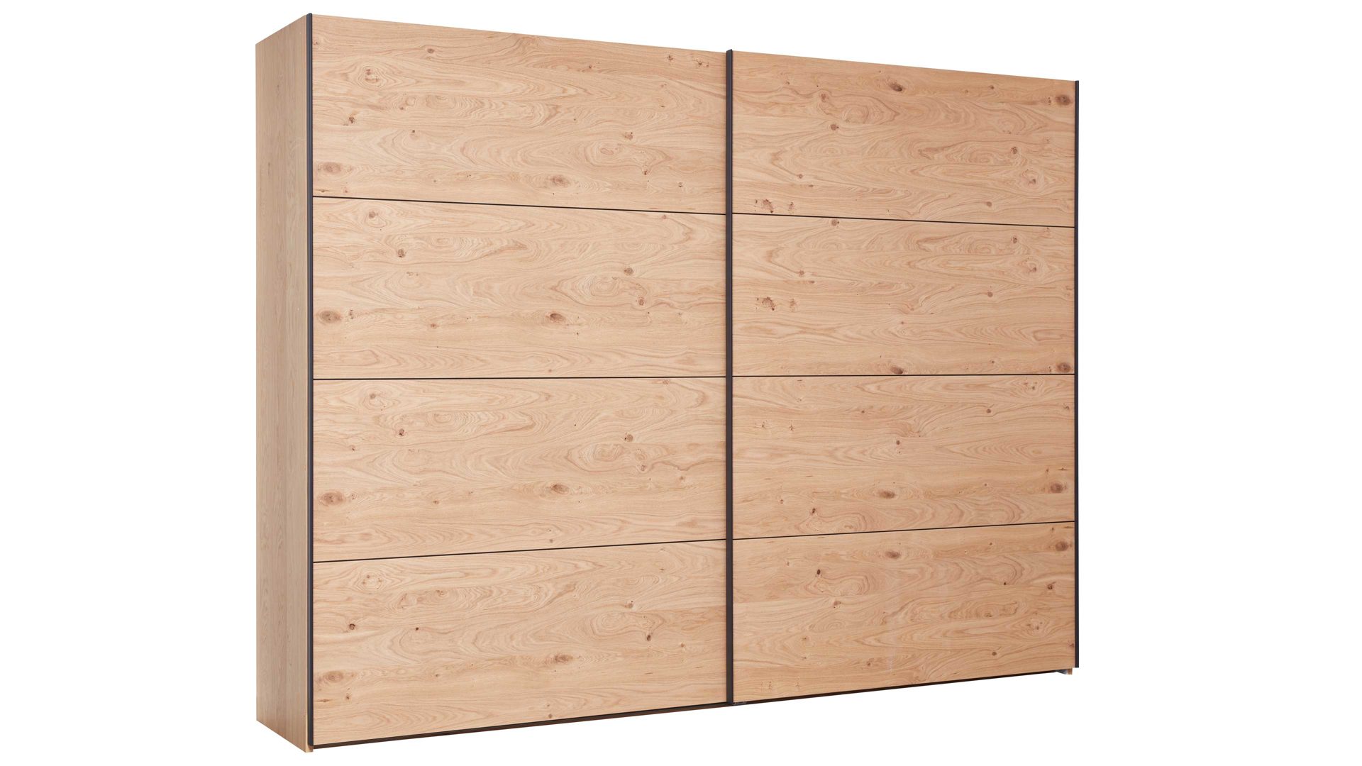 Kleiderschrank Interliving aus Holz in Holzfarben Interliving Schlafzimmer Serie 1024 – Schwebetürenschrank 982710 Design 24,  Balkeneiche - zwei Türen, Breite ca. 271 cm