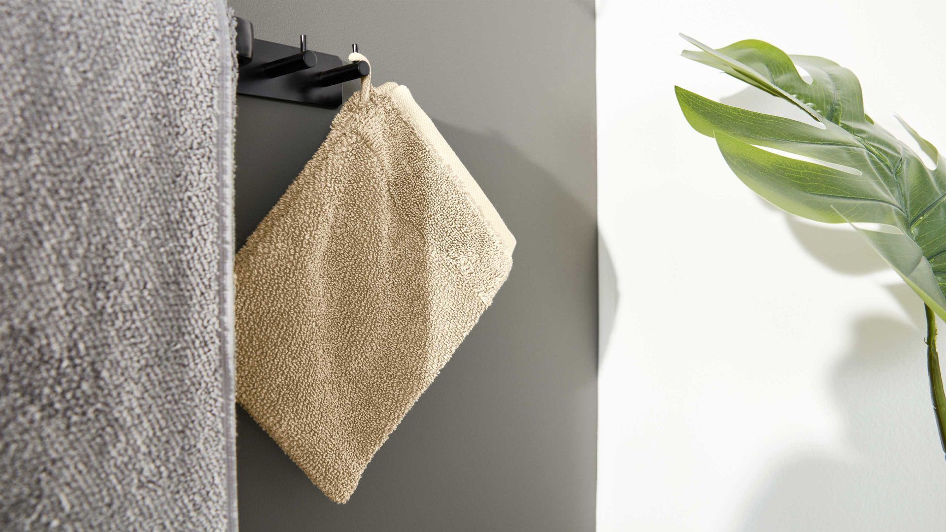 Waschhandschuh Interliving aus Naturfaser in Beige Interliving Handtuch Serie 9108 - Waschhandschuh Natur – ca. 16 x 21 cm
