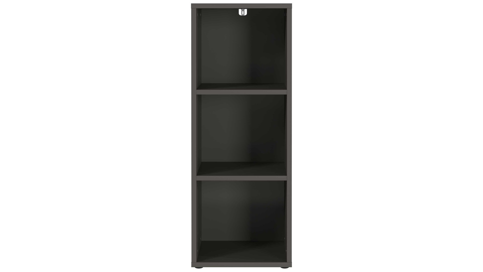 Bücherregal Germania i.i. aus Holz in Dunkelgrau Aktenregal Lissabon Graphit  - drei Fächer, Höhe ca. 120 cm