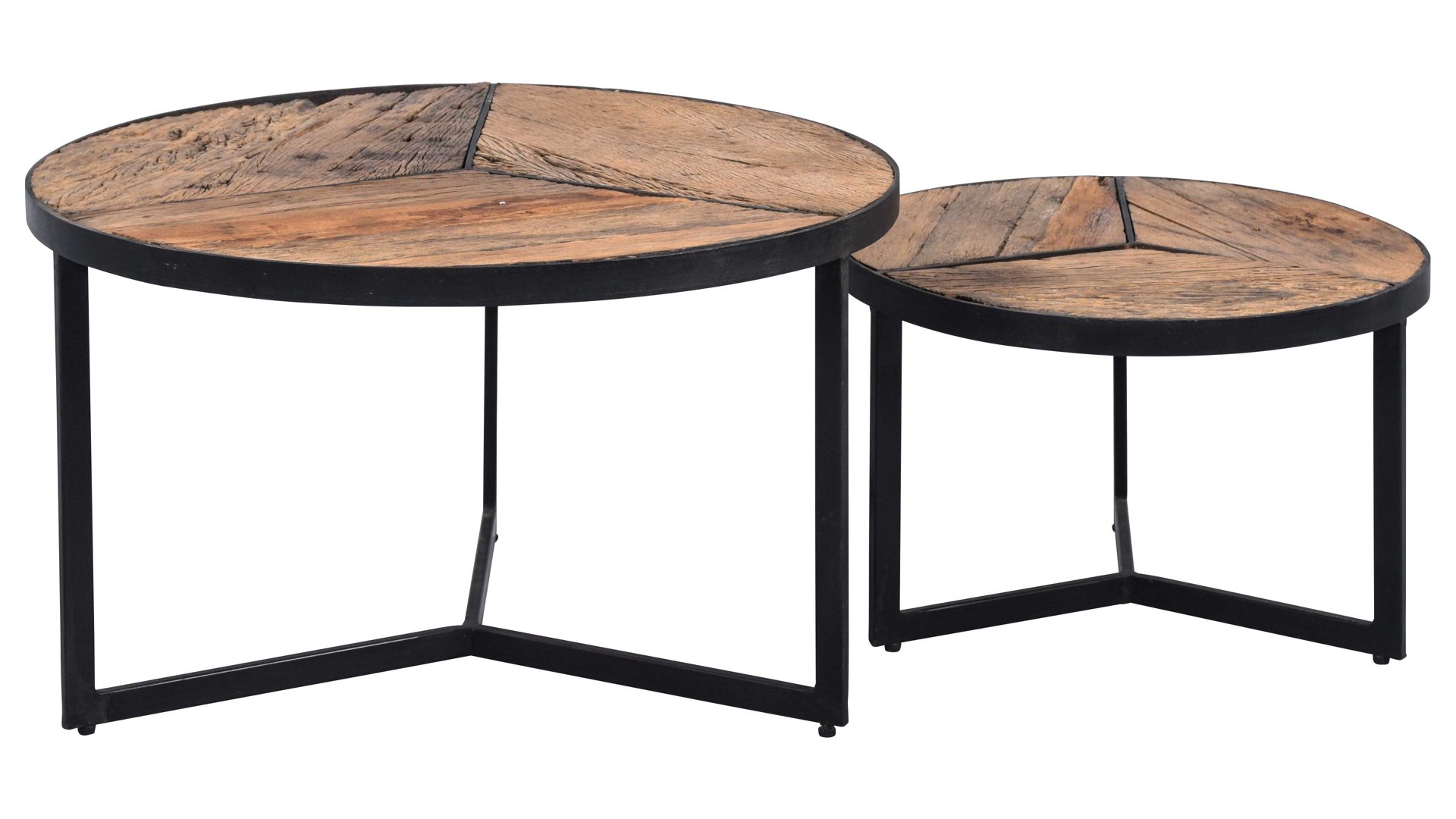 Tisch-Set M2 kollektion aus Holz in Holzfarben Tisch-Set Oxford Recyclingholz & Metall - zweiteilig