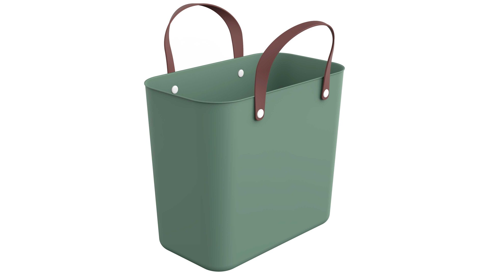 Tasche Rotho aus Kunststoff in Grün rotho modulares Recycling Müllsystem Albula - Multibag Style Mistelzweiggrün - ca. 25 Liter