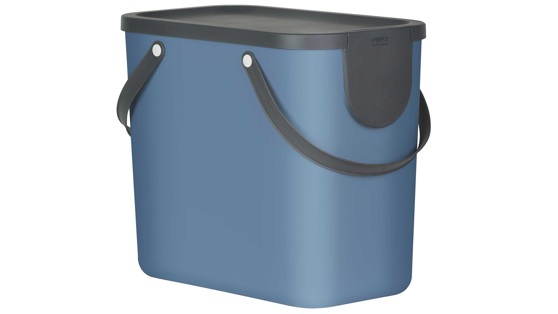 Mülleimer Rotho aus Kunststoff in Blau rotho modulares Recycling Müllsystem Albula Horizontblau - ca. 25 Liter